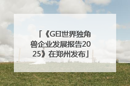 《GEI世界独角兽企业发展报告2025》在郑州发布
