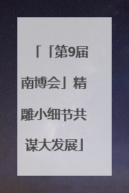 「第9届南博会」精雕小细节共谋大发展