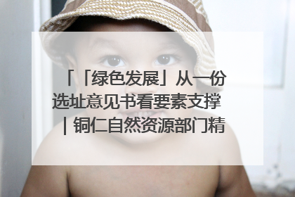 「绿色发展」从一份选址意见书看要素支撑｜铜仁自然资源部门精准服务助力项目落地