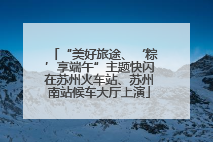 “美好旅途、‘粽’享端午”主题快闪在苏州火车站、苏州南站候车大厅上演