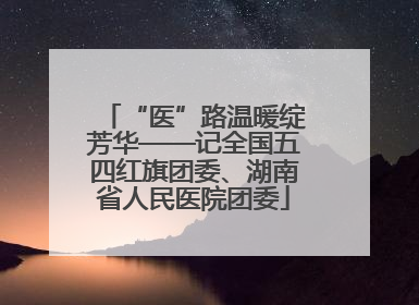 “医”路温暖绽芳华——记全国五四红旗团委、湖南省人民医院团委