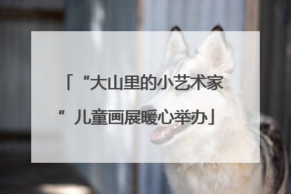 “大山里的小艺术家”儿童画展暖心举办