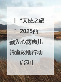 “天使之旅”2025西藏先心病患儿筛查救助行动启动