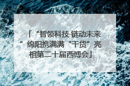 “智领科技·链动未来”绵阳携满满“干货”亮相第二十届西博会