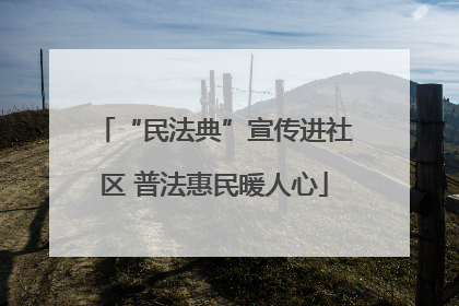 “民法典”宣传进社区 普法惠民暖人心