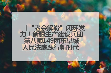 “老余解纷”闭环发力！新疆生产建设兵团第八师149团东阜城人民法庭践行新时代 “枫桥经验” 纪实