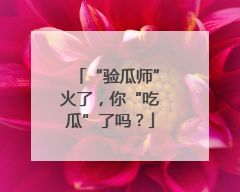 “验瓜师”火了，你“吃瓜”了吗？