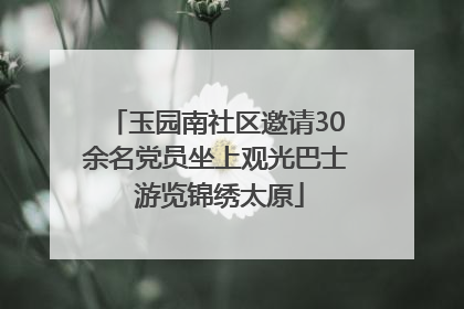 玉园南社区邀请30余名党员坐上观光巴士 游览锦绣太原