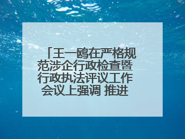 王一鸥在严格规范涉企行政检查暨行政执法评议工作会议上强调 推进涉企行政检查质效大幅提升