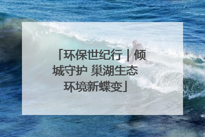 环保世纪行｜倾城守护 巢湖生态环境新蝶变