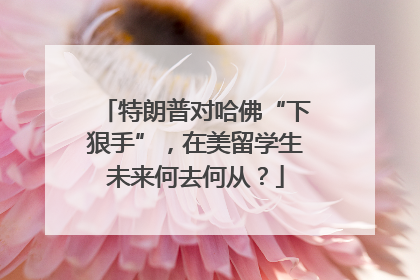 特朗普对哈佛“下狠手”，在美留学生未来何去何从？