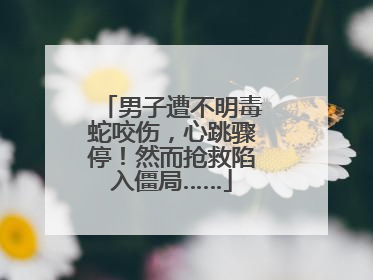 男子遭不明毒蛇咬伤，心跳骤停！然而抢救陷入僵局……