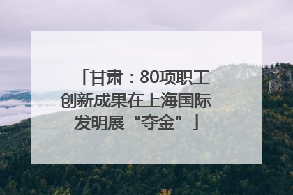 甘肃：80项职工创新成果在上海国际发明展“夺金”