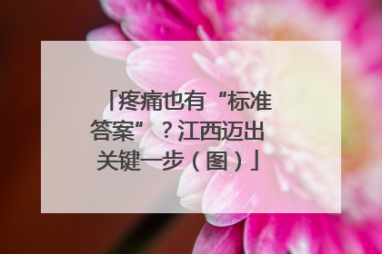 疼痛也有“标准答案”？江西迈出关键一步（图）