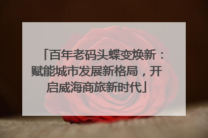 百年老码头蝶变焕新：赋能城市发展新格局，开启威海商旅新时代