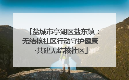 盐城市亭湖区盐东镇：无结核社区行动守护健康 ·共建无结核社区