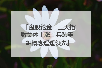 盘股论金｜三大指数集体上涨，兵装重组概念遥遥领先