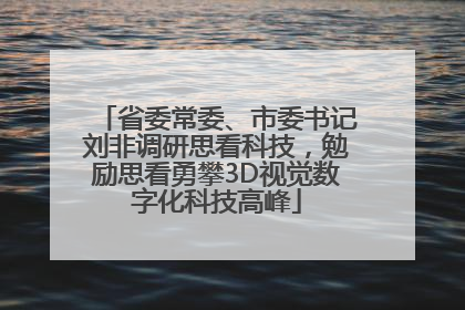 省委常委、市委书记刘非调研思看科技，勉励思看勇攀3D视觉数字化科技高峰