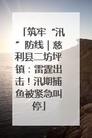 筑牢“汛”防线｜慈利县二坊坪镇：雷霆出击！汛期捕鱼被紧急叫停