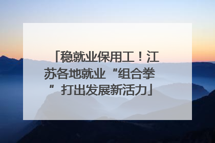 稳就业保用工！江苏各地就业“组合拳”打出发展新活力