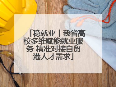 稳就业丨我省高校多维赋能就业服务 精准对接自贸港人才需求