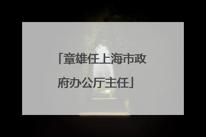章雄任上海市政府办公厅主任