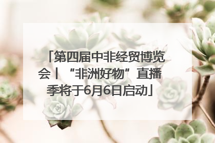 第四届中非经贸博览会丨“非洲好物”直播季将于6月6日启动