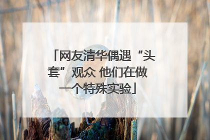 网友清华偶遇“头套”观众 他们在做一个特殊实验