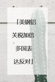 美钢铝关税加倍 多国表达反对