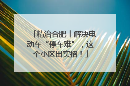 精治合肥丨解决电动车“停车难”，这个小区出实招！