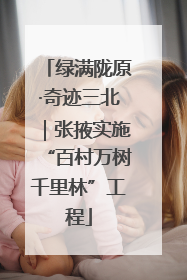 绿满陇原·奇迹三北｜张掖实施“百村万树千里林”工程