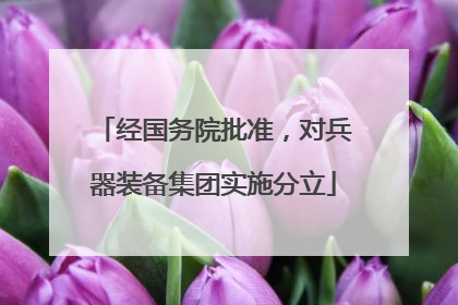 经国务院批准，对兵器装备集团实施分立
