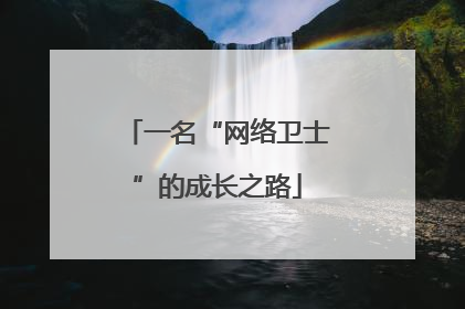 一名“网络卫士”的成长之路
