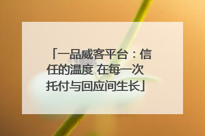 一品威客平台：信任的温度 在每一次托付与回应间生长
