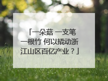 一朵菇 一支笔 一根竹 何以撬动浙江山区百亿产业？