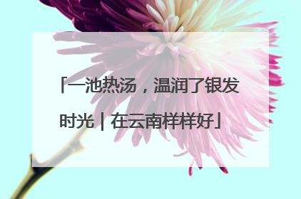 一池热汤，温润了银发时光｜在云南样样好