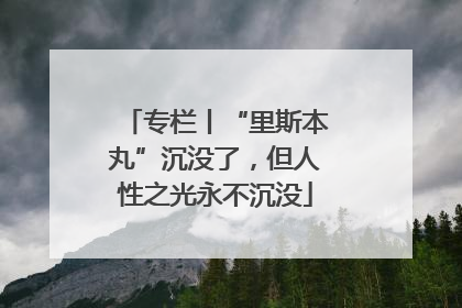 专栏丨“里斯本丸”沉没了，但人性之光永不沉没