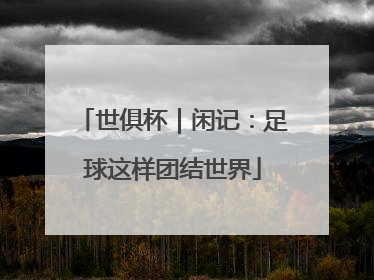 世俱杯｜闲记：足球这样团结世界