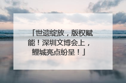 世遗绽放，版权赋能！深圳文博会上，鲤城亮点纷呈！