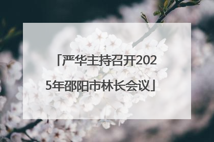 严华主持召开2025年邵阳市林长会议