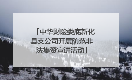 中华财险娄底新化县支公司开展防范非法集资宣讲活动