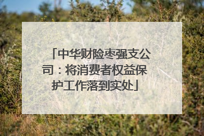 中华财险枣强支公司：将消费者权益保护工作落到实处