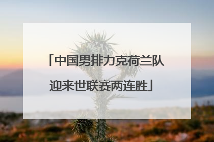 中国男排力克荷兰队 迎来世联赛两连胜