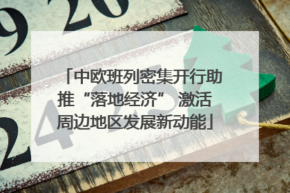 中欧班列密集开行助推“落地经济” 激活周边地区发展新动能