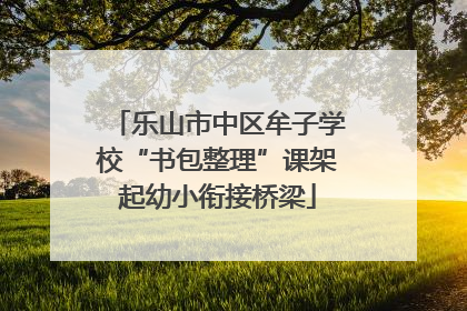 乐山市中区牟子学校“书包整理”课架起幼小衔接桥梁