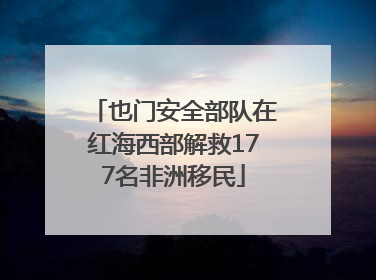 也门安全部队在红海西部解救177名非洲移民