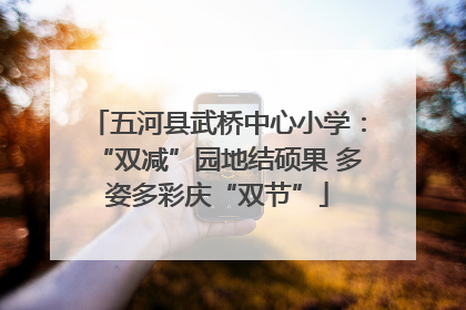 五河县武桥中心小学：“双减”园地结硕果 多姿多彩庆“双节”