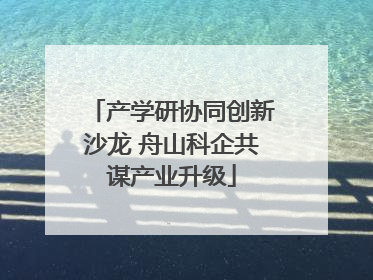 产学研协同创新沙龙 舟山科企共谋产业升级