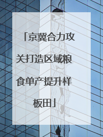 京冀合力攻关打造区域粮食单产提升样板田