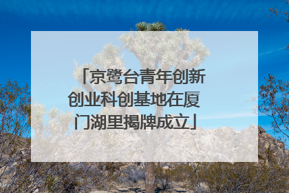 京鹭台青年创新创业科创基地在厦门湖里揭牌成立